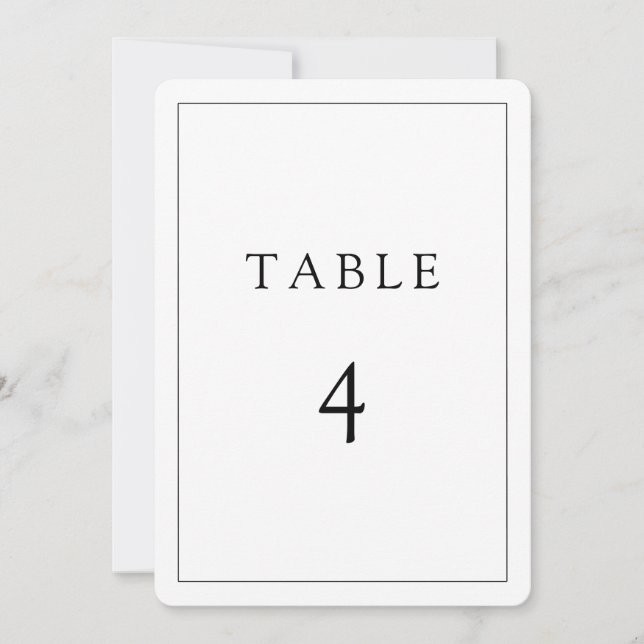 Modern Wedding Table Number Template,Decor,Minima  (Front)