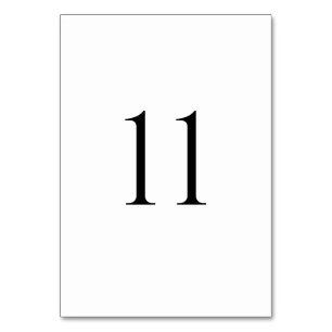 Modern Wedding Table Numbers (1–20)