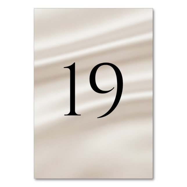 Modern Wedding Table Numbers (1–20) (Front)