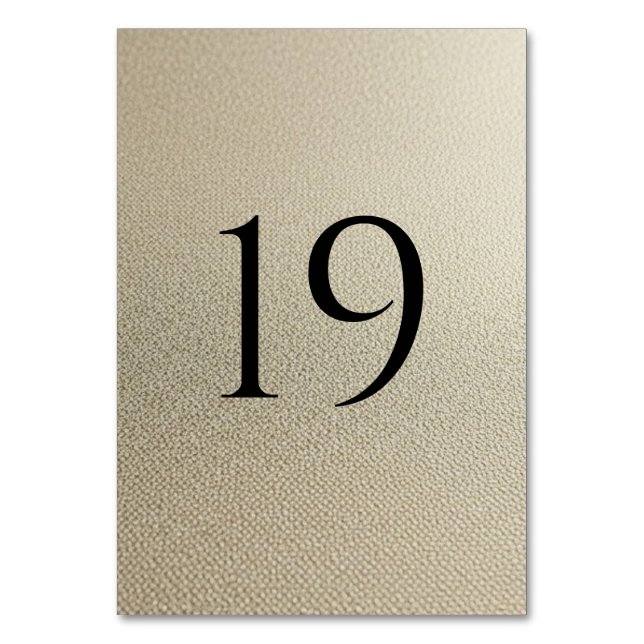 Modern Wedding Table Numbers (1–20) (Front)