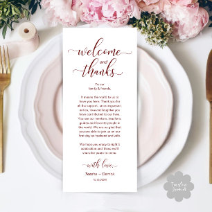 Modern Wedding Table Place Setting Thank You Card