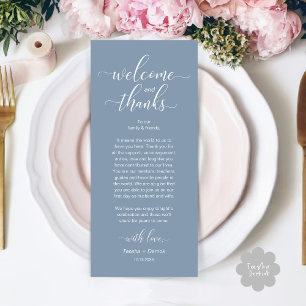 Modern Wedding Table Place Setting Thank You Card