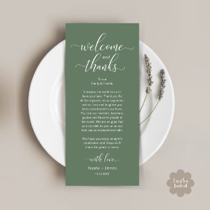 Modern Wedding Table Place Setting Thank You Card