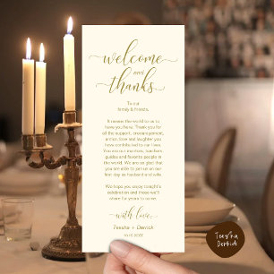 Modern Wedding Table Place Setting Thank You Card