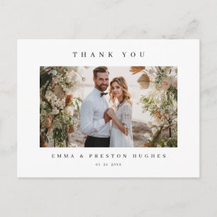Modern Wedding Thank Notes Photo Postcard