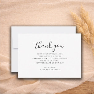 Modern Wedding  Thank You Card