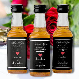 Modern Wedding Thank You Mini Liquor Bottle Label