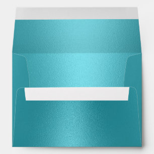 Modern Wedding Turquoise Elegant Teal 5X7 Envelope