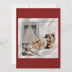 Modern Wedding Visual Layout Mood Board Flat Card 