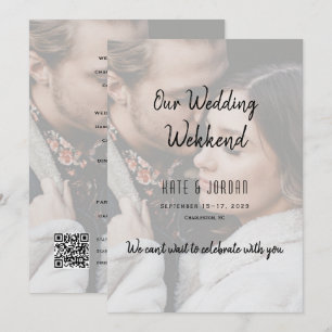 Modern Wedding Weekend Itinerary Invitation