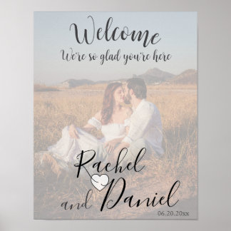 Modern Wedding Welcome Photo Poster