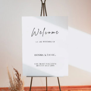 Modern Wedding Welcome Sign
