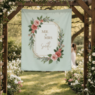 Modern Wedding Welcome Sign, Boho Wedding Tapestry
