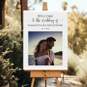 Modern wedding welcome sign elegat calligraphy