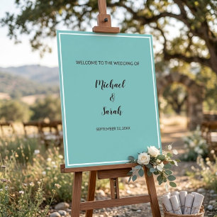 Modern Wedding Welcome Sign, Minimalist Custom Acrylic Sign