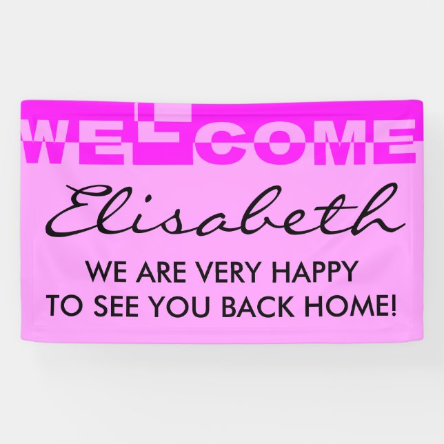 Modern WELCOME Banner + your backgr. & ideas (Horizontal)