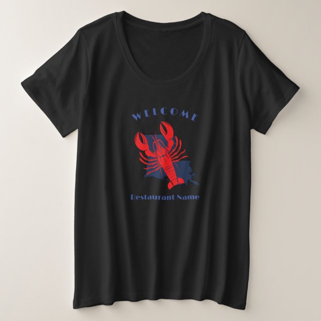Modern welcome crawfish Louisiana custom name  Plus Size T-Shirt (Design Front)