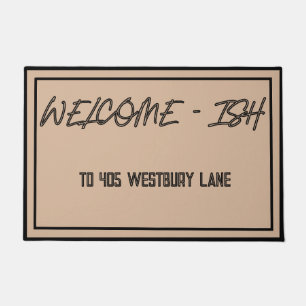 Modern Welcome - ish/ Personalise Doormat