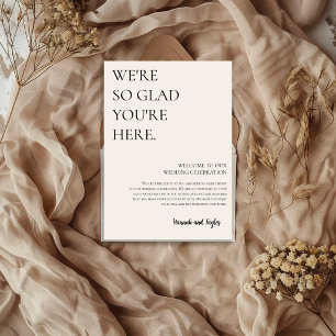 Modern Welcome Letter & Timeline Wedding Card
