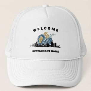 Modern welcome oyster Maryland restaurant name Trucker Hat