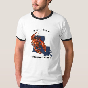 Modern welcome red crayfish Louisiana custom name T-Shirt