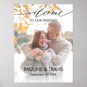 Modern Welcome sign wedding photo sign