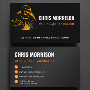 Modern Welder Welding Fabricator Business Card