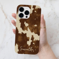 Modern Western Country Cowgirl Brown Script Name