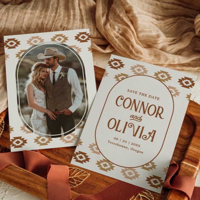 Modern Western Photo Save the Date Card (Creator Uploaded)