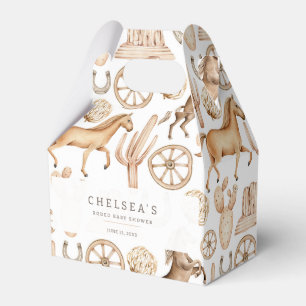 Modern Western Rodeo Watercolor Baby Shower Favour Box