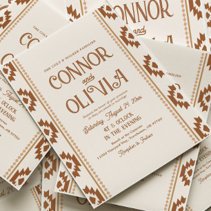 Modern Western Wedding Invitation