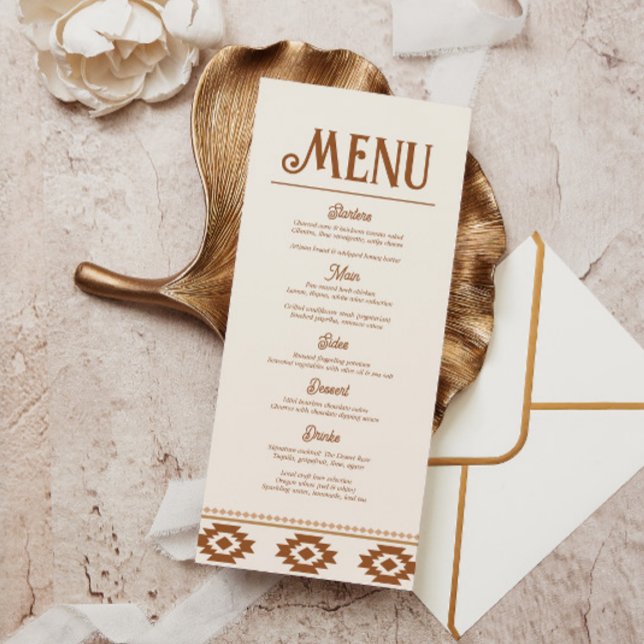 Modern Western Wedding Menu (Creator Uploaded)