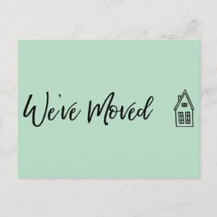 Modern We've Moved  Little House Drawing Mint Postcard