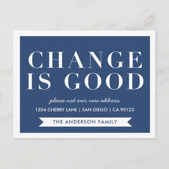 Modern We've Moved New Address Postcard (Front)