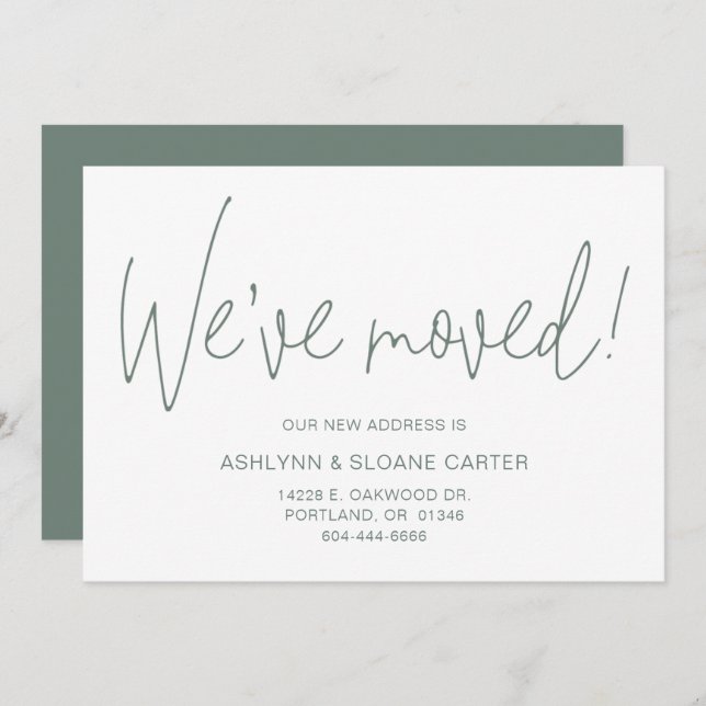 Modern We've Moved New Home Announcement (Front/Back)