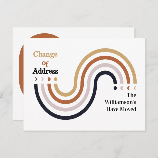 Modern We've Moved New Home Change of Address Announcement Postcard (Front/Back)