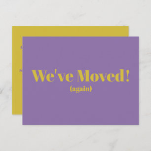 Modern We've Moved New Home Moving   Purple Postcard