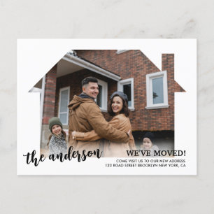 Modern We've Moved Photo New Home Announcement Postcard