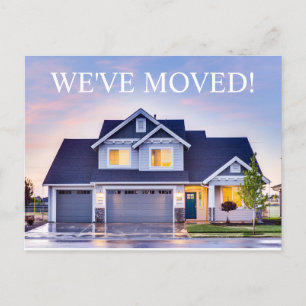 Modern We've Moved Script New Change of Address Announcement Postcard