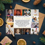 Modern What A Year In Review 12 Photo Collage Real<br><div class="desc">Send out this year's holiday greetings in style with these unique and modern real foil pressed year in review holiday cards. Easily add your own photos and custom wording to these holiday cards by using the "Edit this design template" section, or click the "Customise it" button to access more advanced...</div>