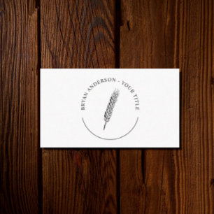 Modern Wheat Logo Business Card