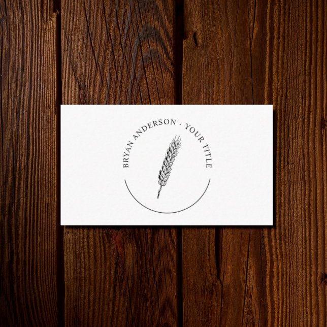 Modern Wheat Logo Business Card (Creator Uploaded)