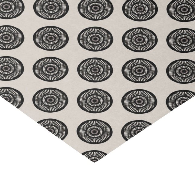 Modern Wheel Pattern Mocha Brown Taupe Tissue Paper (Creator Uploaded)