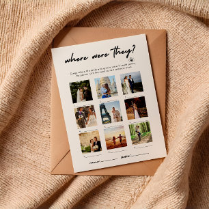 Modern Where Were They Photo Game Invitation