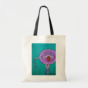 Modern Whimsical Ballerina Tote Bag by Prisarts