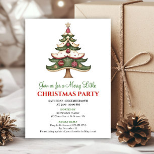 Modern whimsical Christmas tree Christmas invite