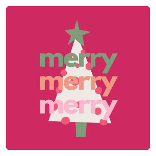 Modern Whimsical Colourful Christmas Stickers