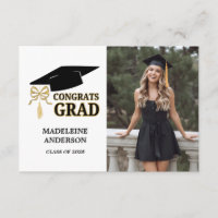 Modern Whimsical Gold Black Graduation Cap