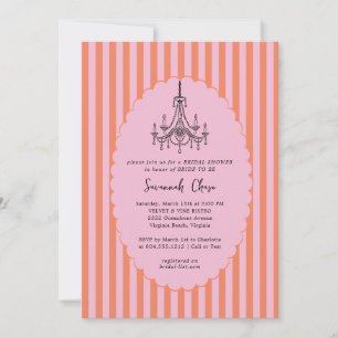 Modern Whimsical Hand Drawn Bridal Shower  Invitation