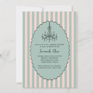 Modern Whimsical Hand Drawn Bridal Shower  Invitation